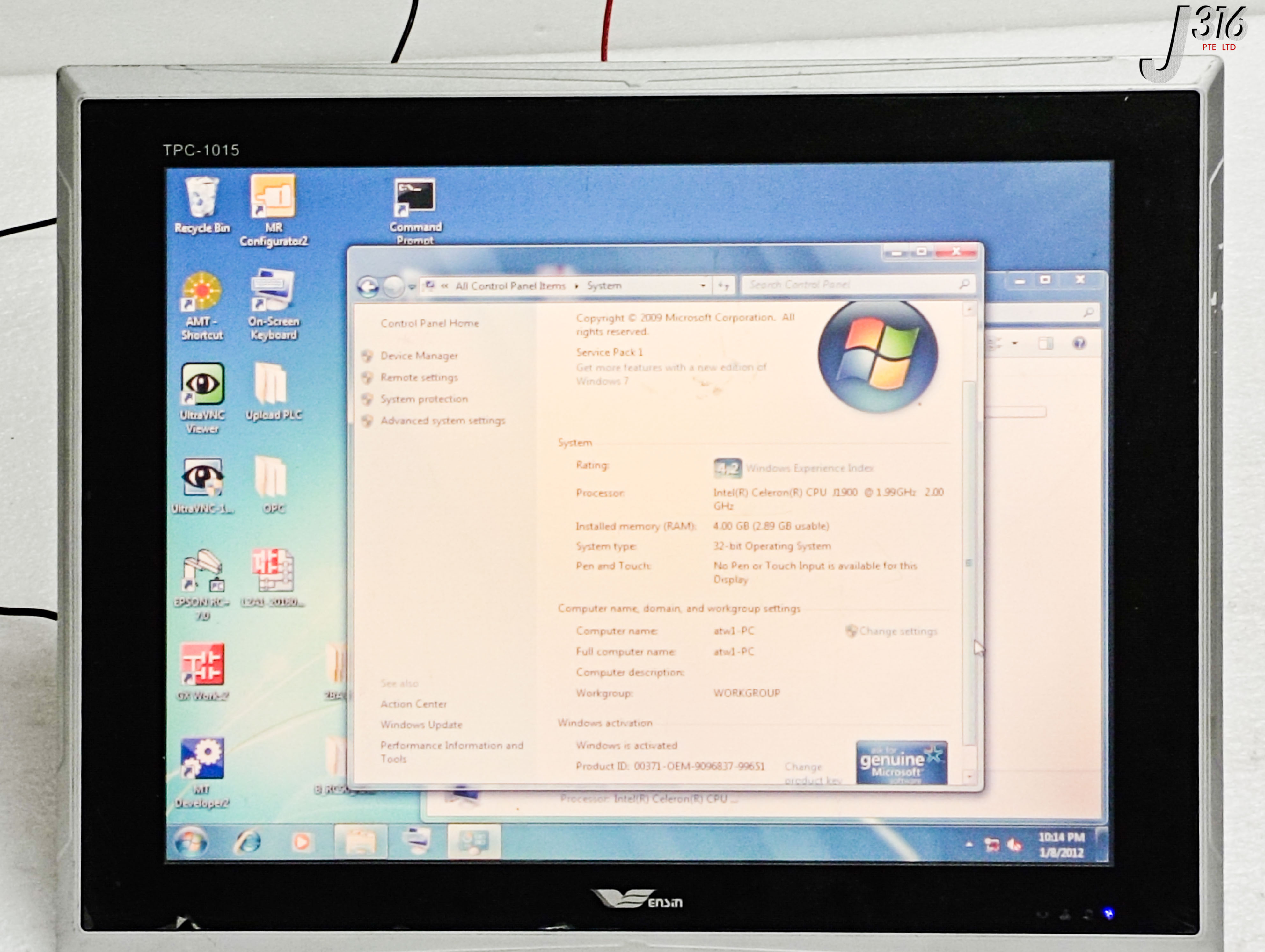 その他 42 29368 VENSIN INDUSTRIAL TOUCH PANEL PC TPC-1015-J1900 | eBay